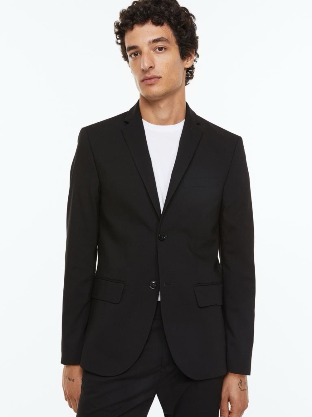 H&M Black Two-Button Blazer Suit Jacket 36R